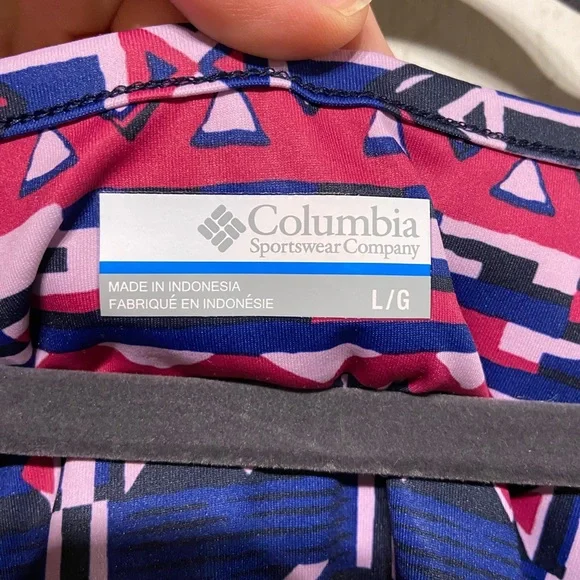 Columbia Purple Pink Chill River Printed Mini Dress Large - Picture 7 of 8